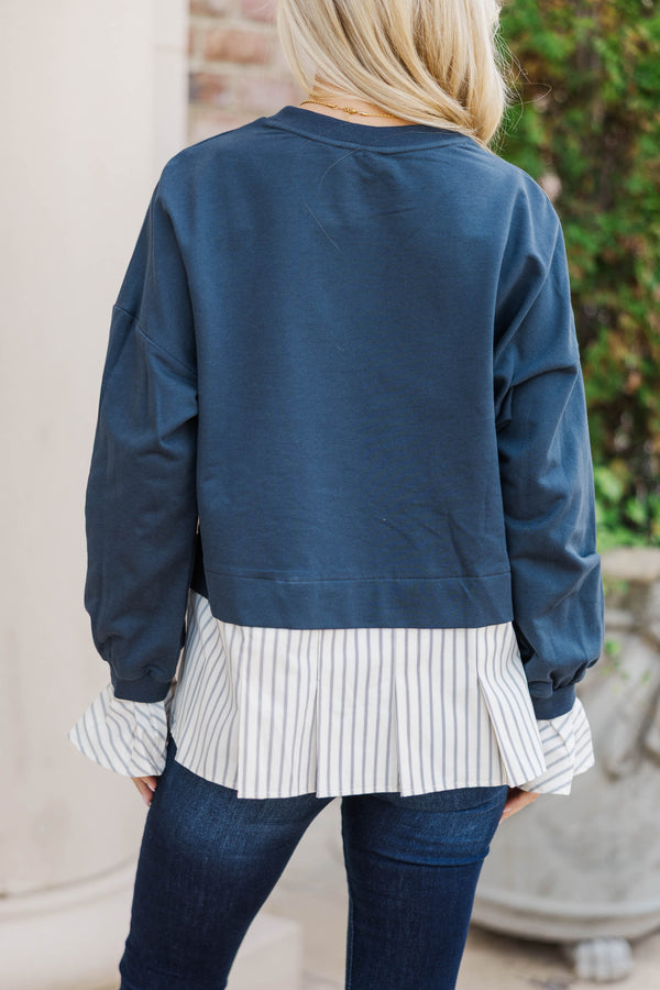 Come Sail Away Navy L/S Top
