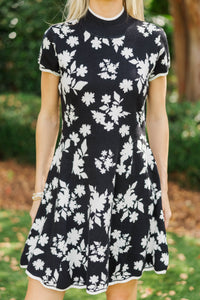 Sweet Beauty Black Floral Dress