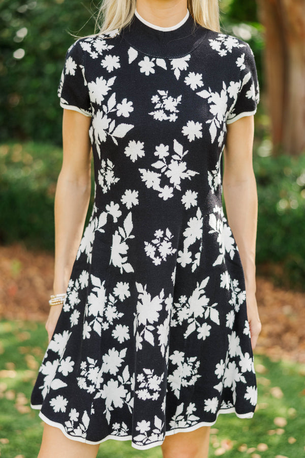 Sweet Beauty Black Floral Dress