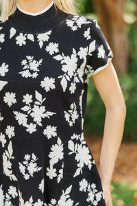 Sweet Beauty Black Floral Dress