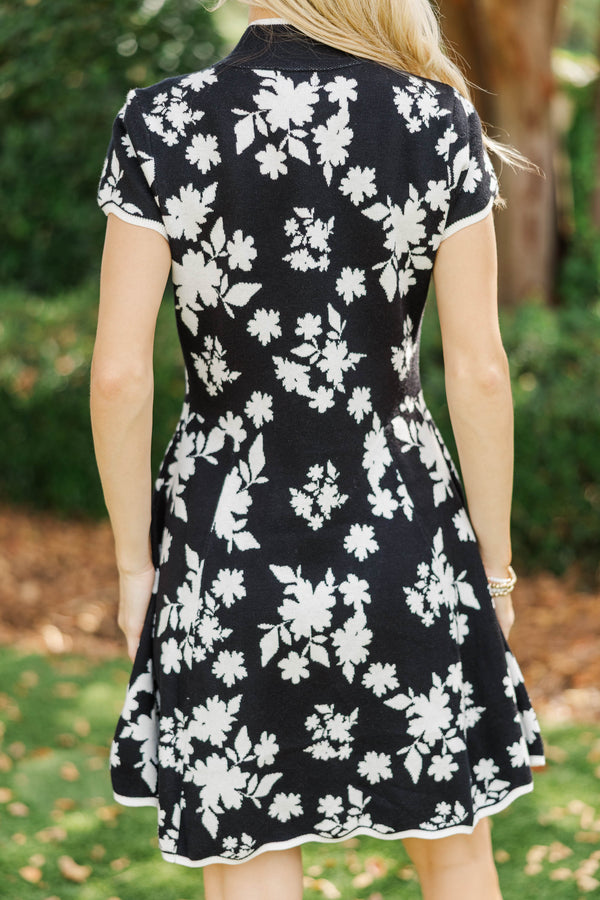 Sweet Beauty Black Floral Dress