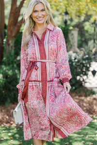 When The Time Comes Cream Striped Dress