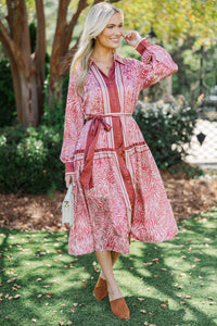 When The Time Comes Cream Striped Dress