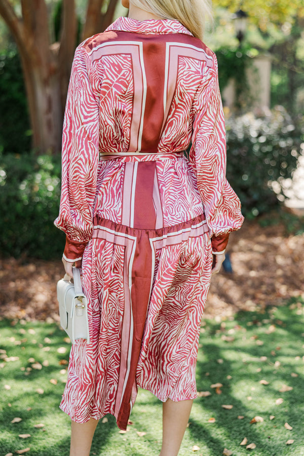 When The Time Comes Cream Striped Dress