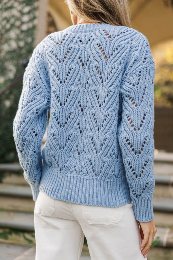 Perfectly Tied Blue Bow Sweater