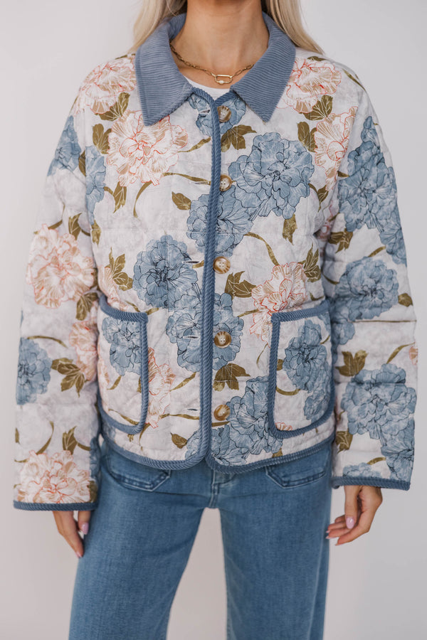 Sunday Stroll Blue Floral Jacket