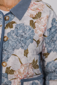 Sunday Stroll Blue Floral Jacket