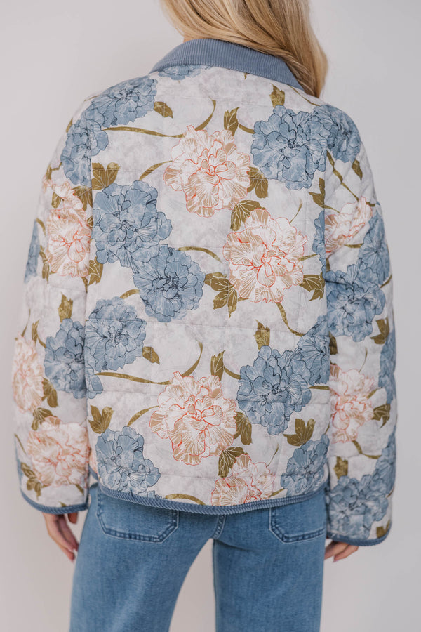 Sunday Stroll Blue Floral Jacket
