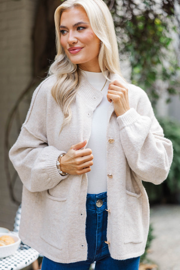 What Makes You Confident Oatmeal Cardigan