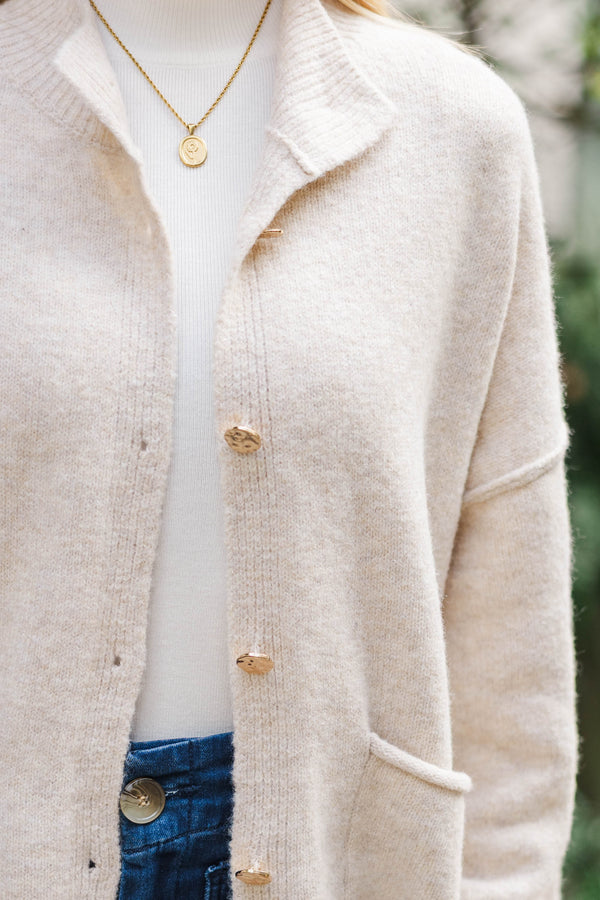What Makes You Confident Oatmeal Cardigan