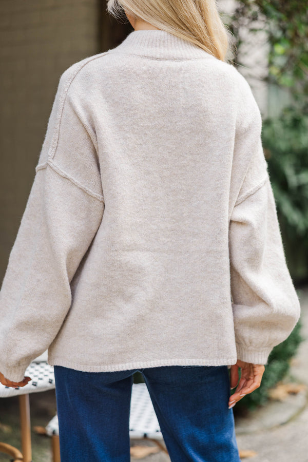 What Makes You Confident Oatmeal Cardigan