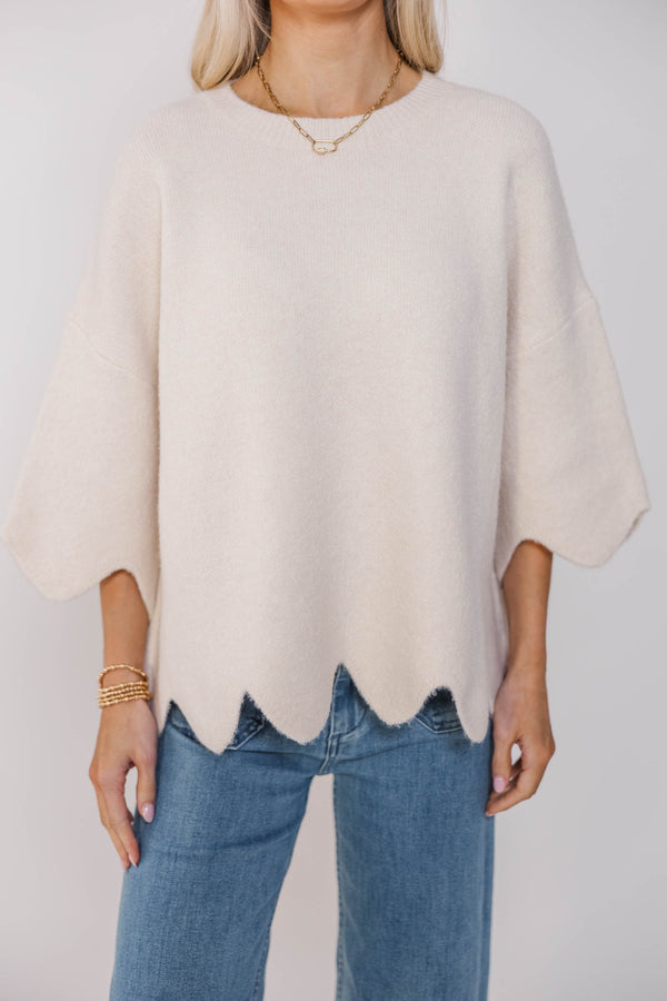 No Doubt About It Cream Sweater