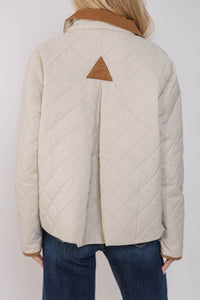 Just This Once Cream Quilted Jacket