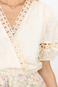 Made For The Moment Cream Eyelet Dress