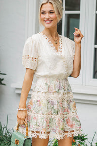 Made For The Moment Cream Eyelet Dress