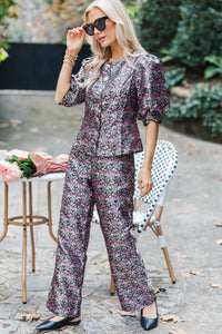 Midnight Bloom Black Floral Blouse