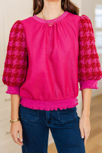 Always Lovely Fuchsia Blouse