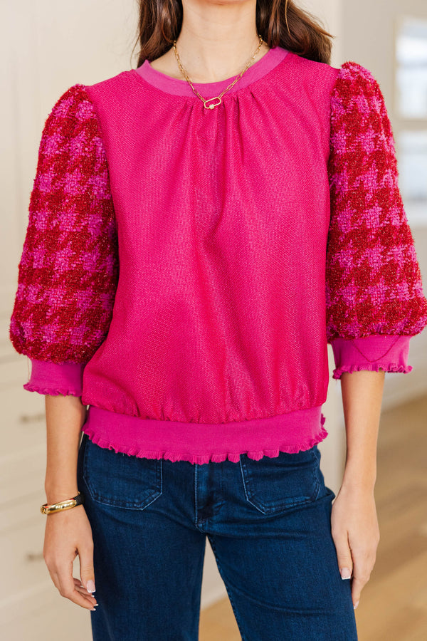 Always Lovely Fuchsia Blouse