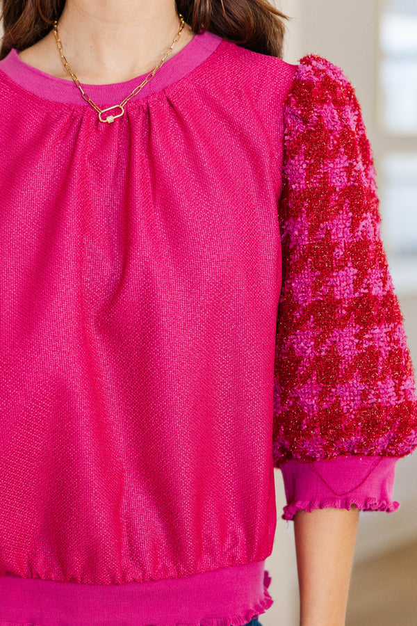 Always Lovely Fuchsia Blouse