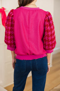 Always Lovely Fuchsia Blouse