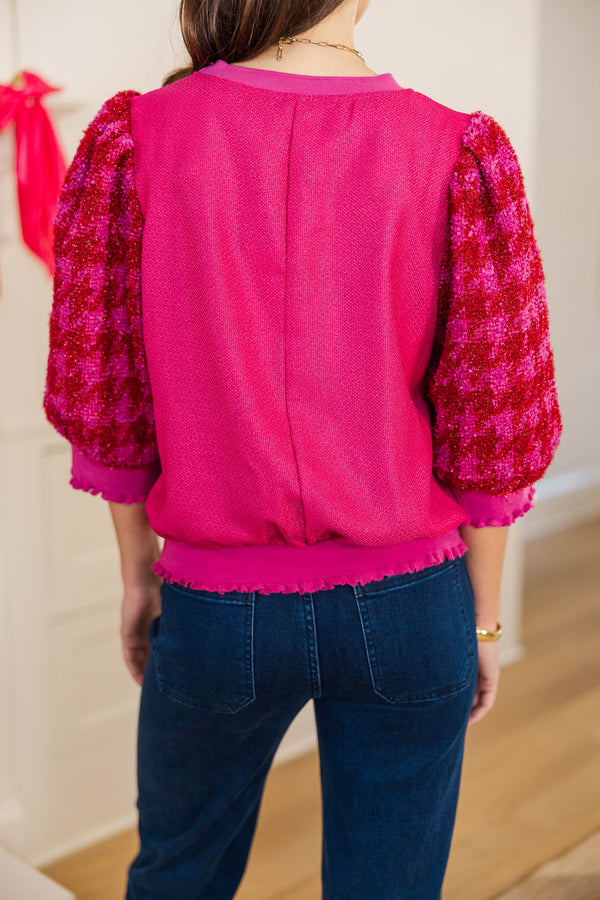 Always Lovely Fuchsia Blouse