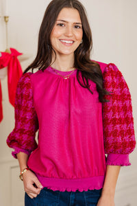 Always Lovely Fuchsia Blouse