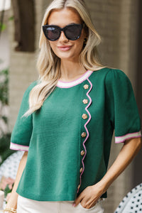 Well Within Green Short Sleeve Sweater