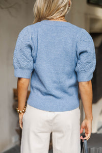 Textured Grace Blue Sweater