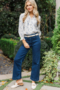 A Clear Mind Cream Floral Blouse