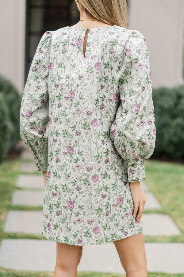Soft Meadows Ecru Ditsy Floral Shift Dress