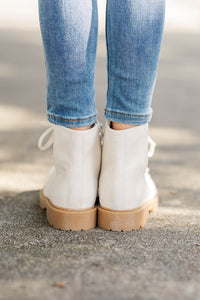 Girls: The Daisy Mae Cream Embellished Boots