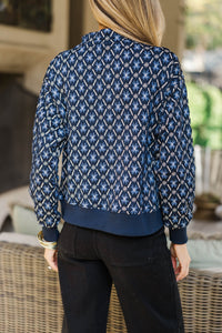 From The Soul Navy Medallion Top