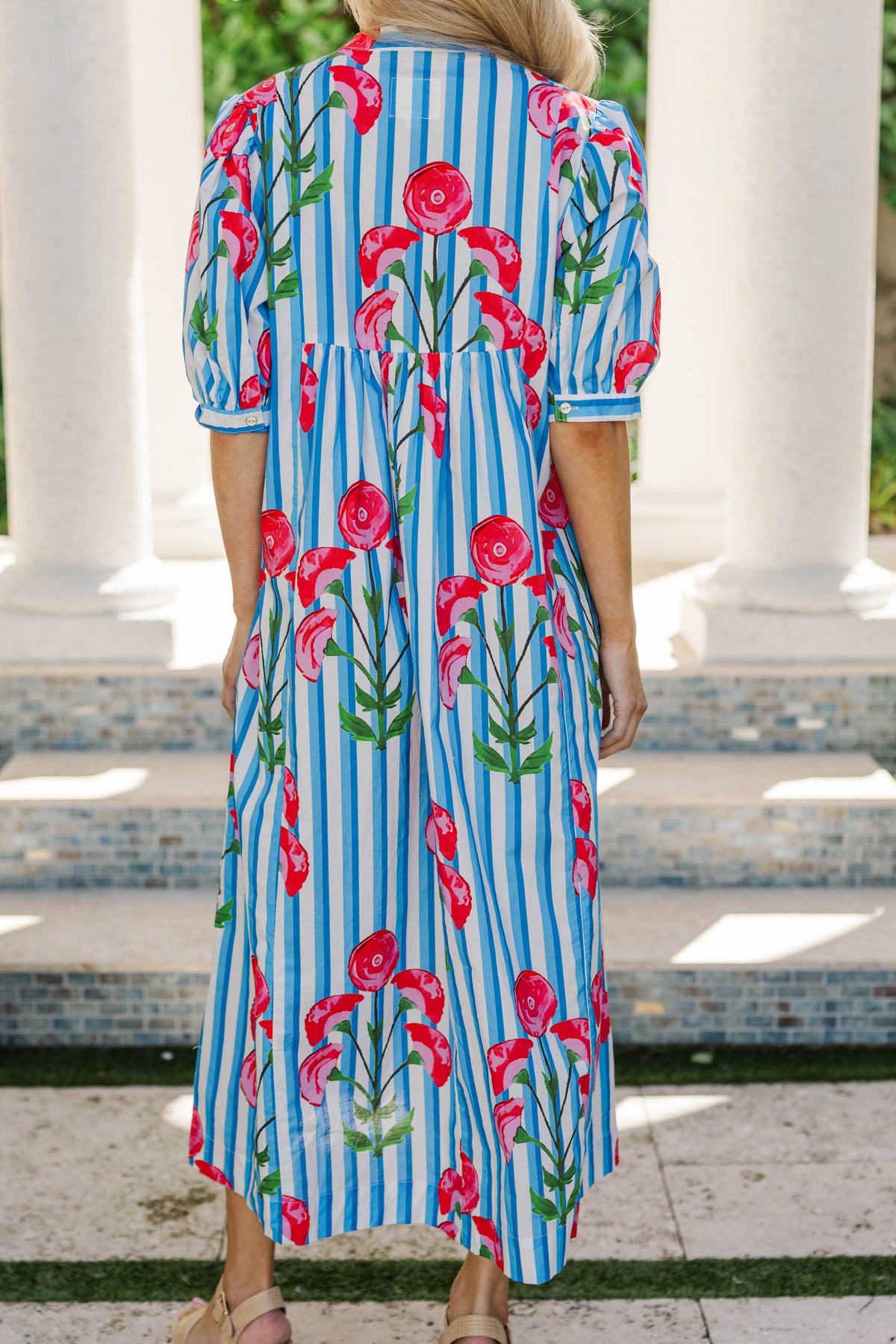 at my best midi dress Giving You My Best Blue Floral Midi Dress, Small - The Mint Julep Boutique