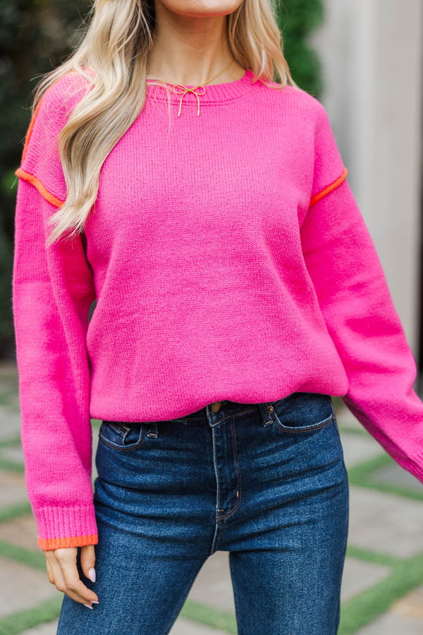 Darling Days Pink Sweater