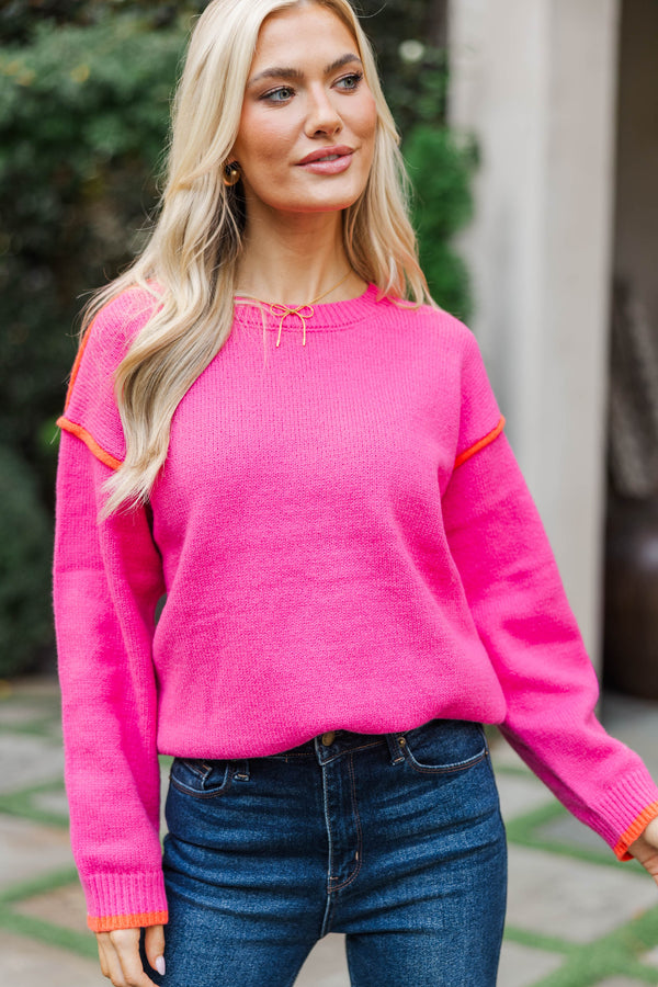 Darling Days Pink Sweater