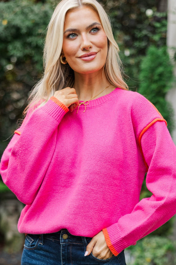 Darling Days Pink Sweater