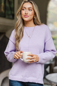 Keep The Love Lavender Sweater