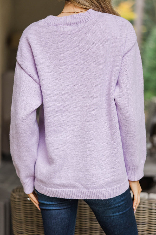 Keep The Love Lavender Sweater