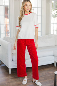 Season Of Love White Hearts Sweater