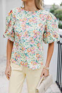 Weekend In The Sun Cream Floral Blouse