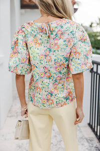 Weekend In The Sun Cream Floral Blouse