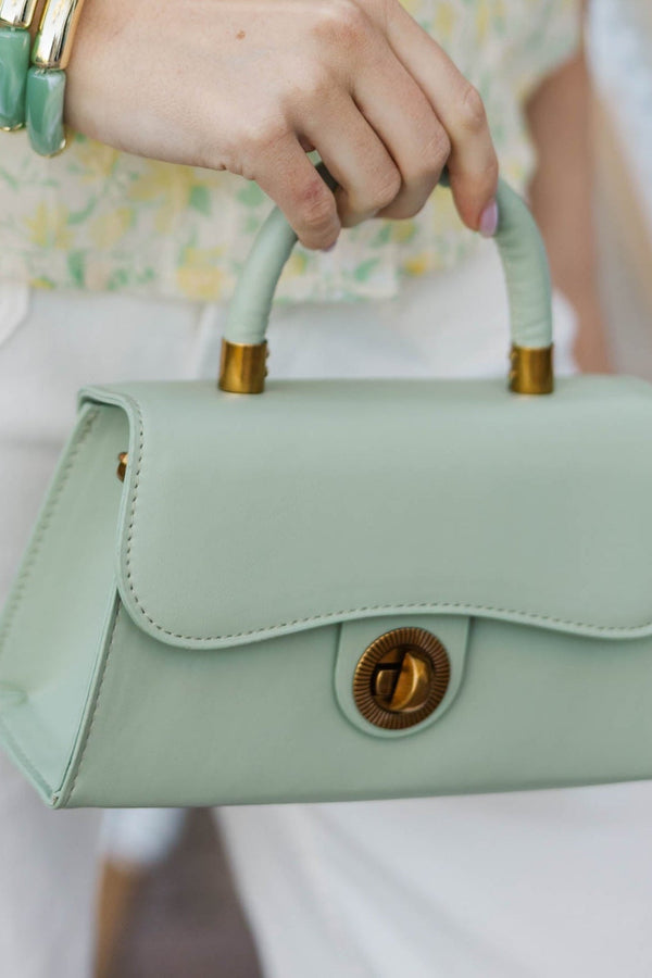 Pretty Twist Sage Handbag