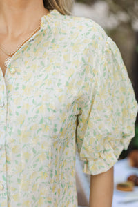 Graceful Moments Yellow Floral Blouse