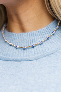 Bara Boheme: Golden Grace Blue Necklace