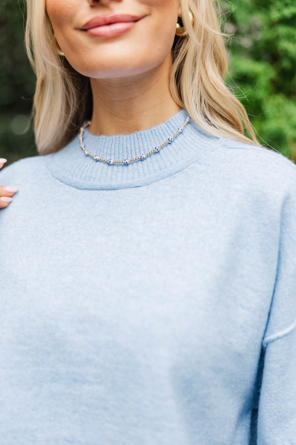 Bara Boheme: Golden Grace Blue Necklace