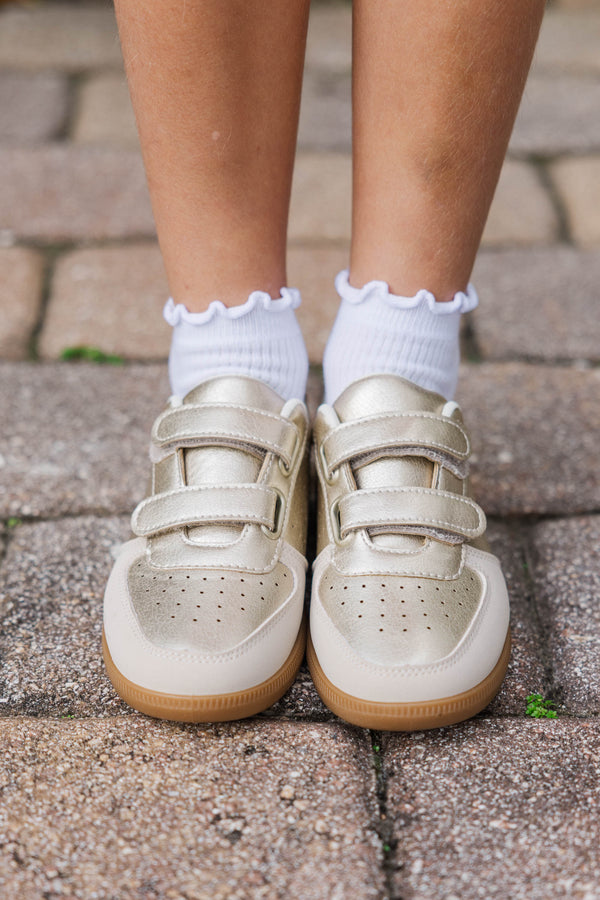 Girls: Forever Dancing Gold Sneakers