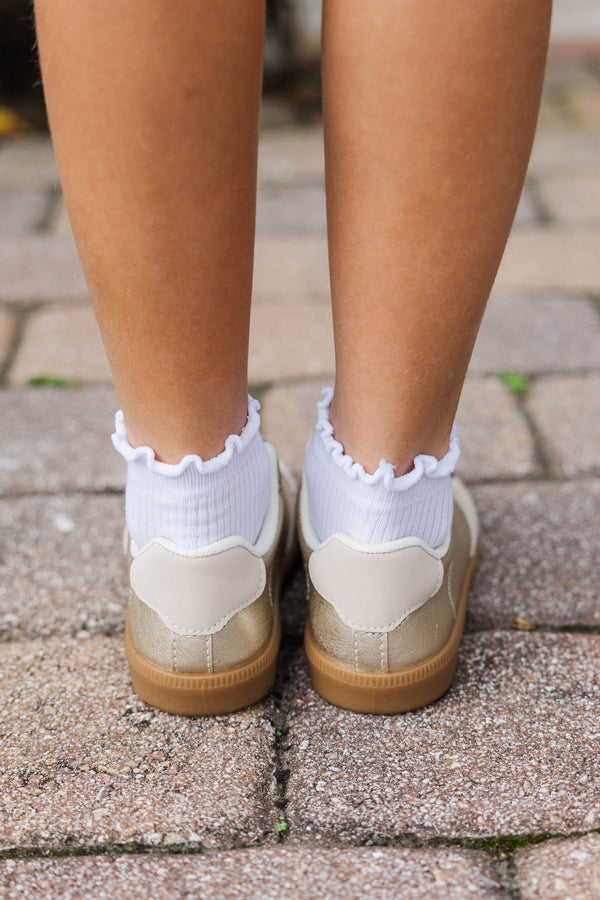 Girls: Forever Dancing Gold Sneakers