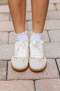 Girls: Forever Dancing Pink Ditsy Floral Sneakers