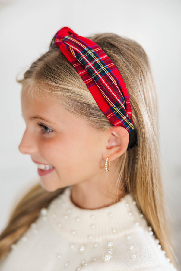 Girls: Checkin' It Twice Red Headband