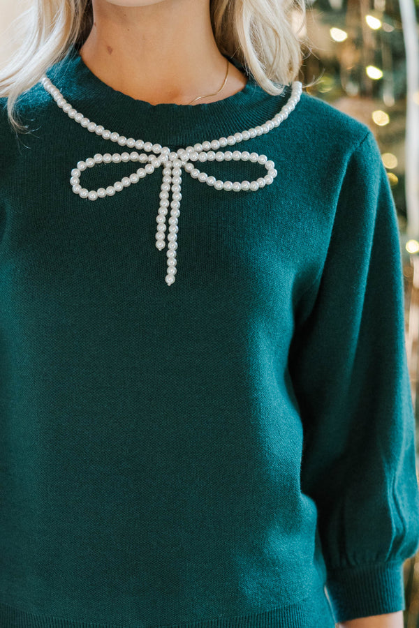 Another Day Emerald Embellished Sweater